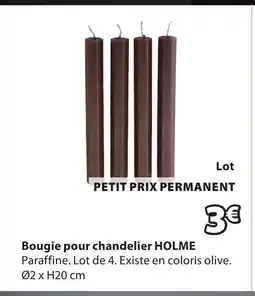 JYSK HOLME Bougie pour chandelier offre