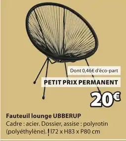 JYSK UBBERUP Fauteuil lounge offre