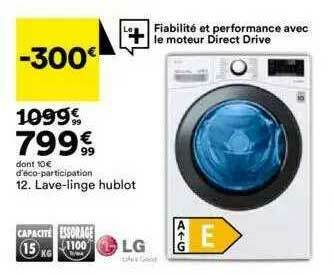 BUT Lave-linge Hublot Lg offre