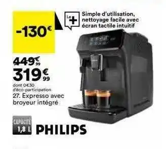 BUT Expresso Avec Broyeur Intégré Philips offre