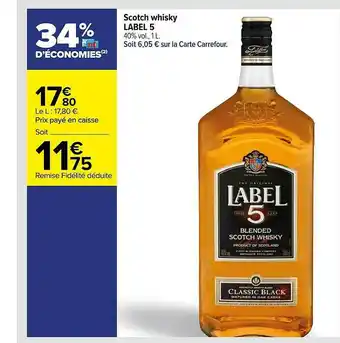 Carrefour Scotch Whisky Label 5 offre