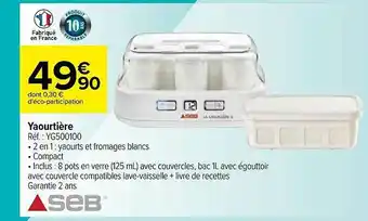 Carrefour Yaourtière Seb offre