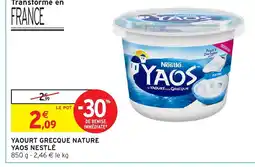 Intermarché Hyper Yaourt grecque nature yaos nestlé offre