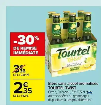 Carrefour Market Bière Sans Alcool Aromatisée Tourtel Twist offre