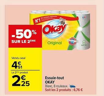 Carrefour Market Essuie-tout Okay offre