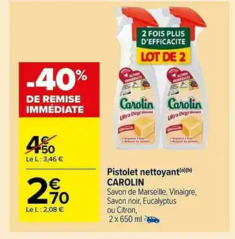 Pistolet Nettoyant Carolin