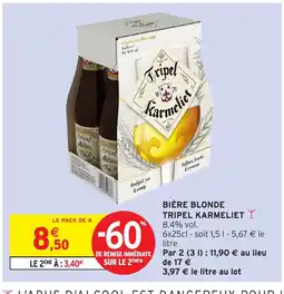 Intermarché Hyper TRIPEL KARMELIET Bière blonde offre