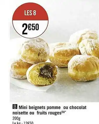 Casino Supermarchés Mini Beignets Pomme Ou Chocolat Noisette Ou Fruits Rouges offre