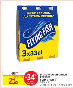 Intermarché Hyper FLYING FISH Bière premium citron pressée offre