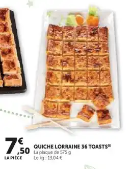 U Express Quiche lorraine 36 toasts offre
