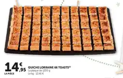 U Express Quiche lorraine 66 toasts offre