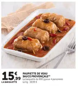 U Express Paupiette de veau sauce provencale offre