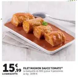 U Express Filet mignon sauce tomate offre
