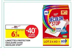 Intermarché Hyper DECOLOR STOP Lingettes protection couleurs 2x40 offre