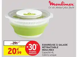 Intermarché Hyper MOULINEX Essoreuse à salade rétractable offre