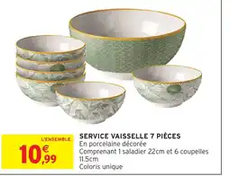Intermarché Hyper Service vaisselle 7 pièces offre