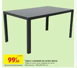 Intermarché Hyper Table a manger en acier offre