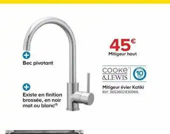Castorama Mitigeur évier Katiki Cooke & Lewis offre