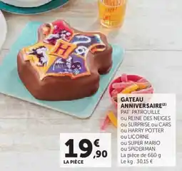 U Express Gateau anniversaire offre
