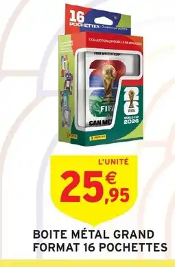 Intermarché Hyper Boite métal grand format 16 pochettes offre