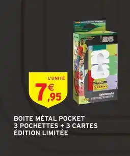 Intermarché Hyper Boite métal pocket 3 pochettes + 3 cartes édition limitée offre