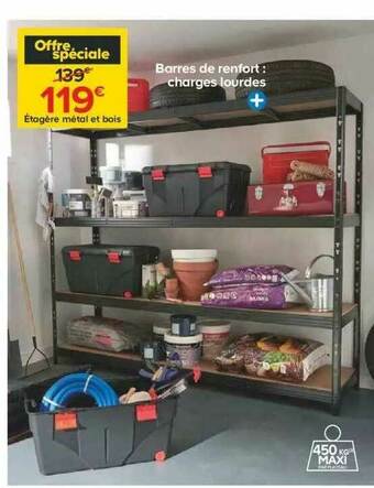 Castorama étagère Métal Et Bois offre