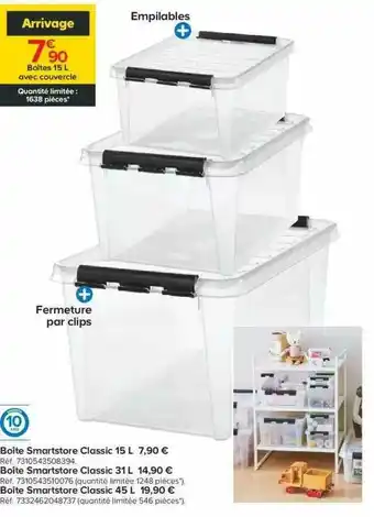 Castorama Boîte Smartstore Classic 15 L, 31 L, 45 L offre