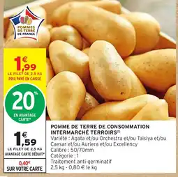 Intermarché Express Pomme de terre de consommation intermarché terroir offre