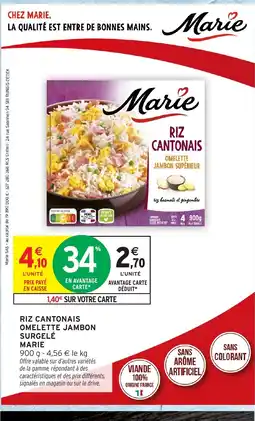 Intermarché Express MARIE Riz cantonais omelette jambon supérieur offre