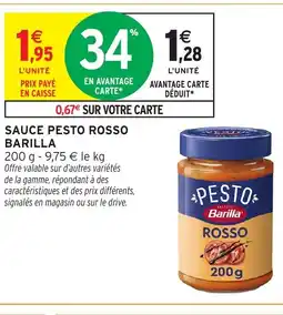 Intermarché Express BARILLA Sauce pesto rosso offre