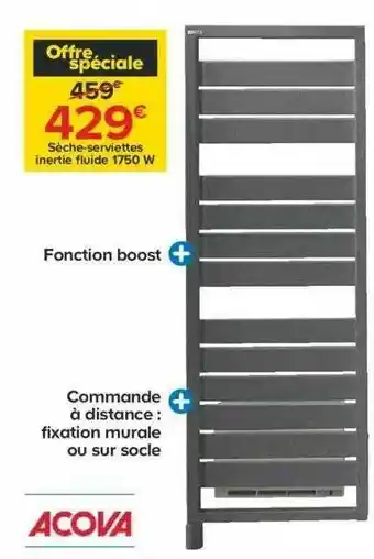 Castorama Sèche-serviettes Inertie Fluide 1750 W Acova offre