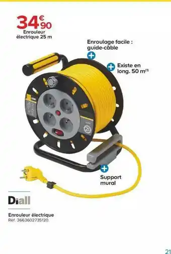 Castorama Enrouleur électrique Diall offre
