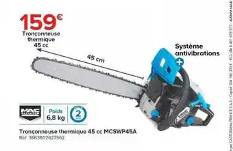 Castorama Tronçonneuse Thermique 45 Cc Mcswp45a Mac Allister offre