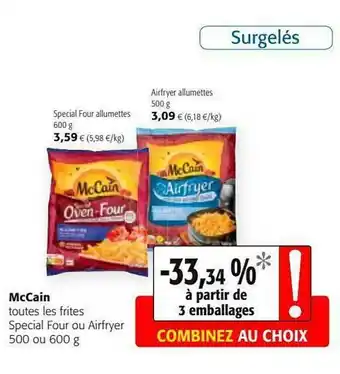 Colruyt Frites Spécial Four Ou Airfryer McCain offre