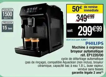 Cora x Carrefour Machine à Expresso Broyeur Automatique Philips offre