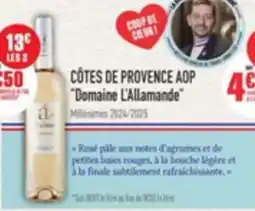 Grand Frais Côtes de provence aop domaine l'allamande offre
