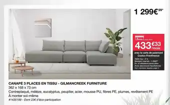 Canapé 3 Places En Tissu - Gilmancreek Furniture