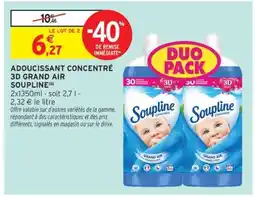 Intermarché ADOUCISSANT CONCENTRÉ 3D GRAND AIR SOUPLINE offre