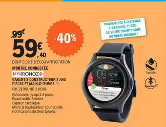 E.Leclerc Montre Connectée Mykronoz offre