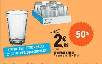 E.Leclerc 12 Verres Ballon offre
