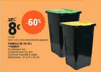 E.Leclerc Poubelle De Tri 50 L offre