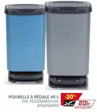 Gifi Poubelle à Pédale 40l offre