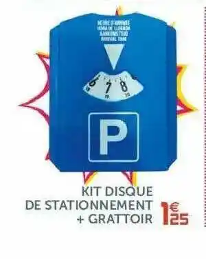 Gifi Kit Disque Des Stationnement + Grattoir offre