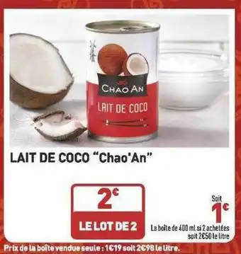 Grand Frais Lait De Coco offre