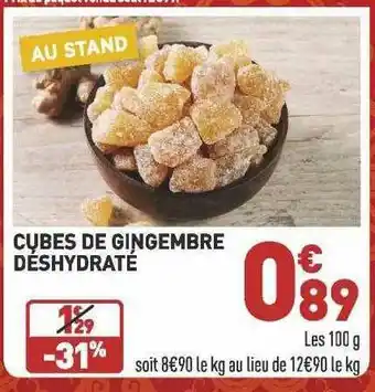 Grand Frais Cubes De Gingembre Déshydraté offre