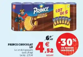 Hyper U Prince Chocolat Lu offre