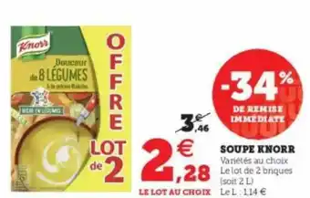 Hyper U Soupe Knorr offre