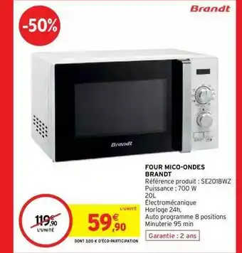 Intermarché Four Micro-ondes Brandt offre