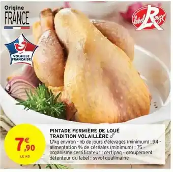 Pintade Fermière De Loué Tradition Volaillère