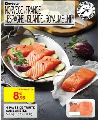 Intermarché Hyper 4 Pavés De Truite Sans Arêtes offre